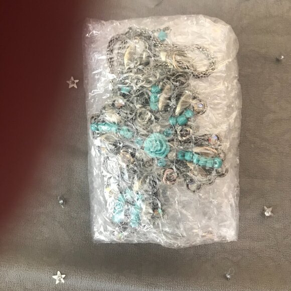 efm double silver strand cross necklace - Picture 2 of 6